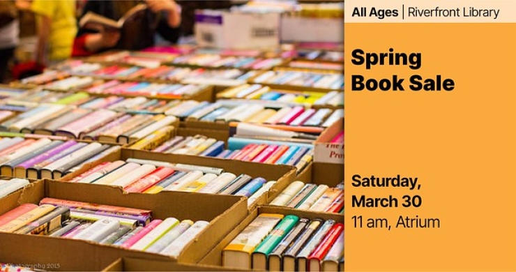 spring book sale march 30 11 am riverfront