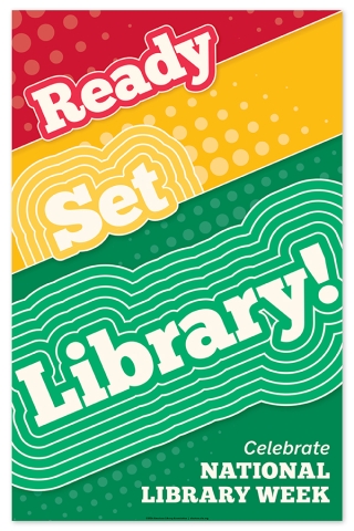national library week ready set library! Logo