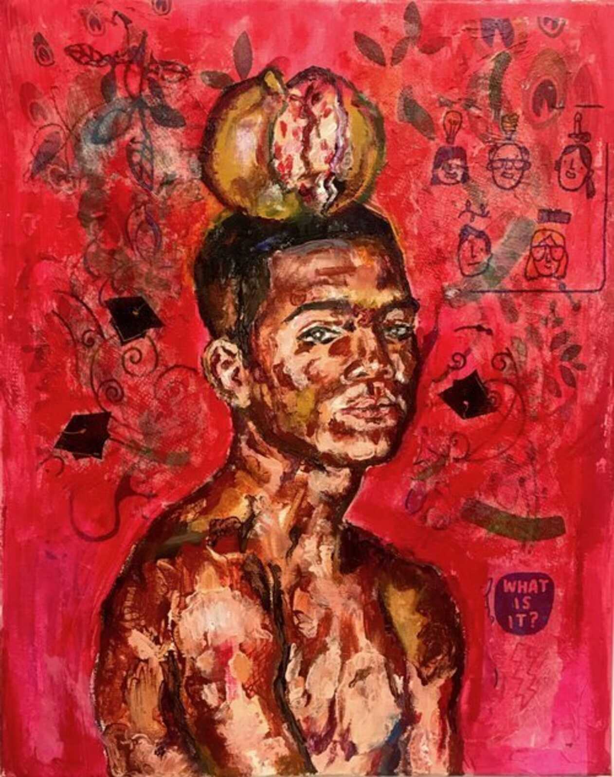 Composition with Young Man and Pomegranate