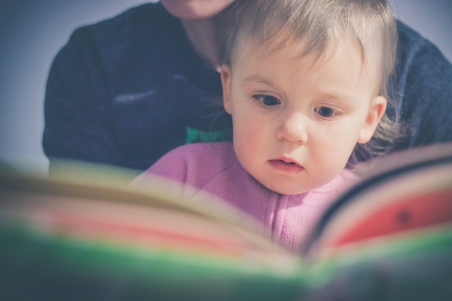 small child reading