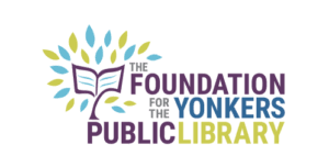 Logo showing a book growing from a tree "The Foundation for the Yonkers Public Library"