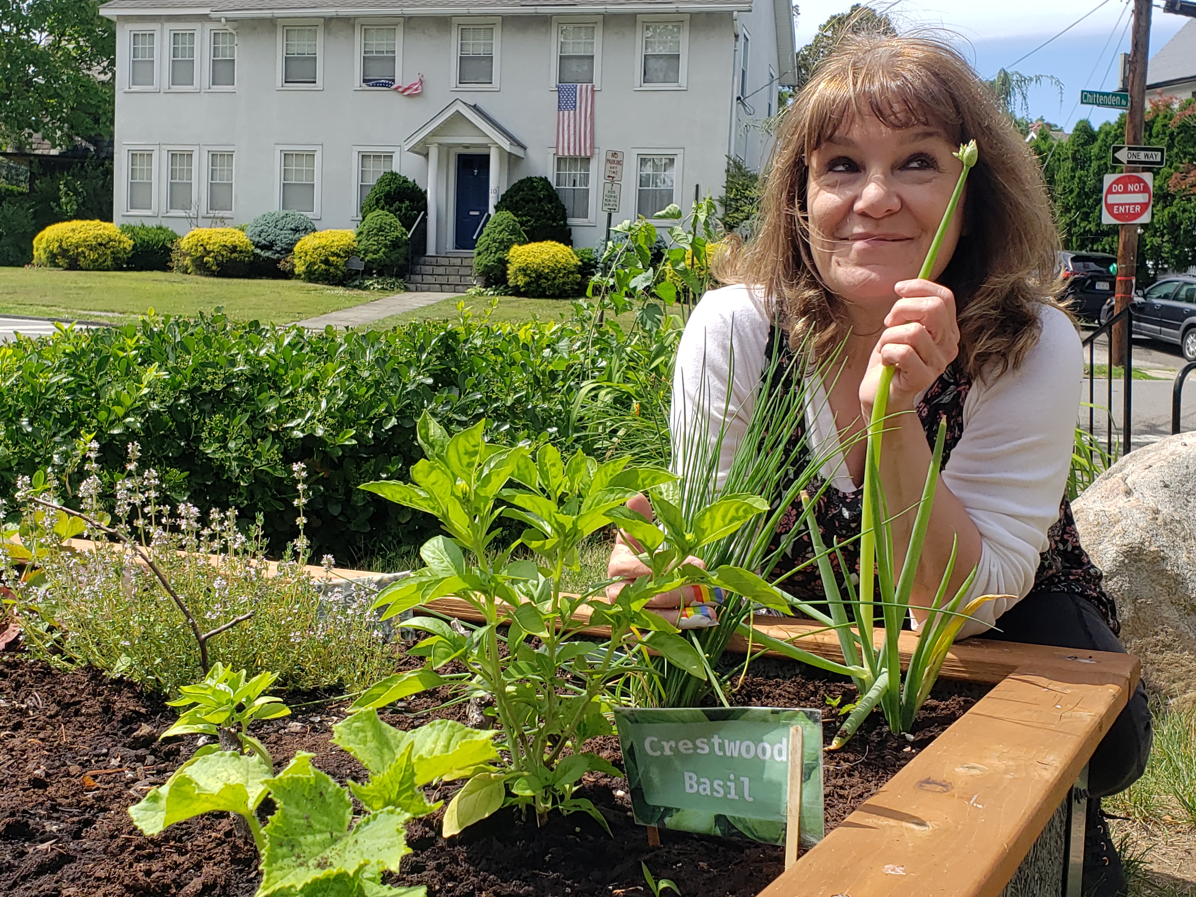 Image of Jackie in the Garden at Crestwood Library