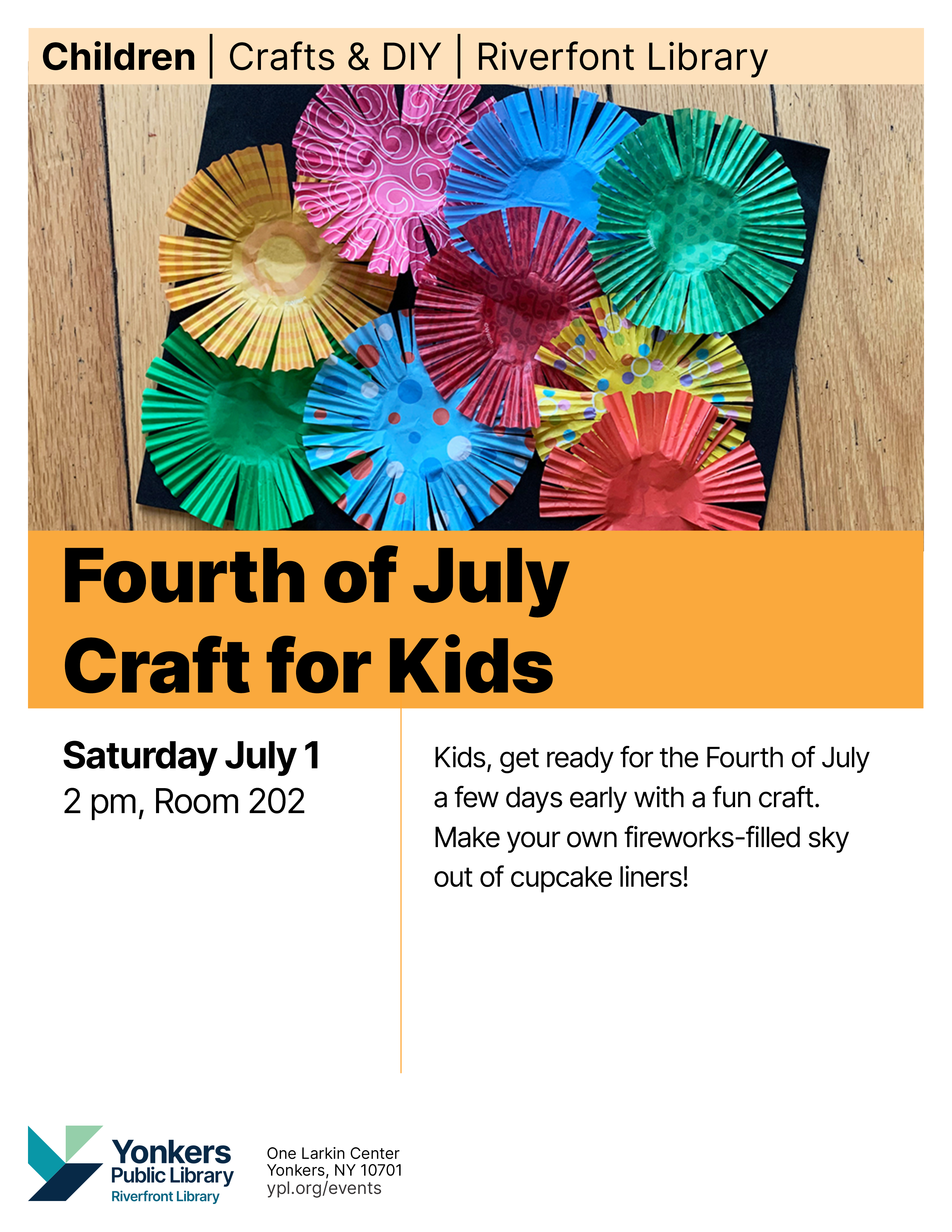 flyer for Fourth of July Craft for Kids program