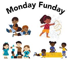 monday funday clip art of kids reading building with blocks coloring and playing