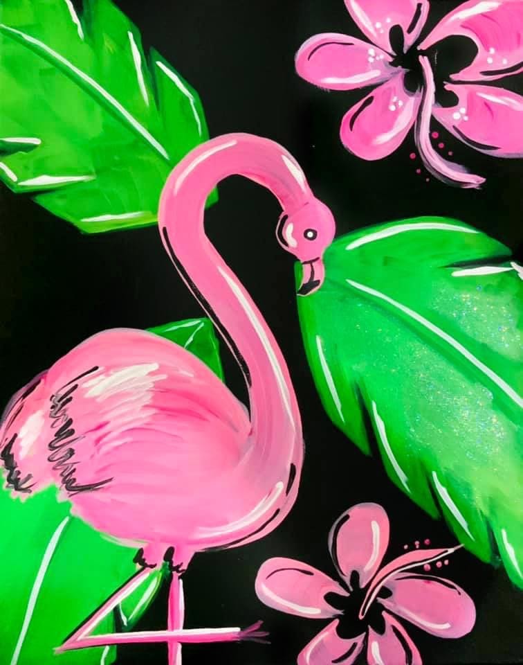 Image of Flamingo painting by Erica Soto