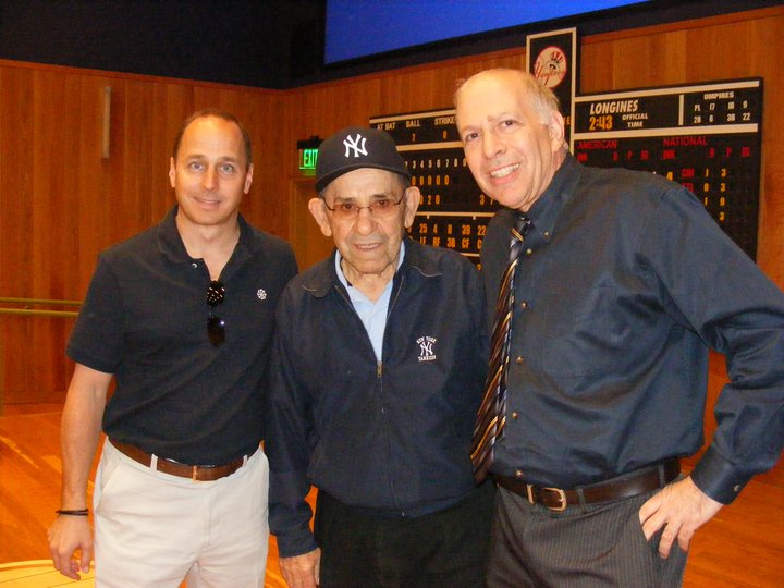 Speaker Evan Weiner with Yogi Berra
