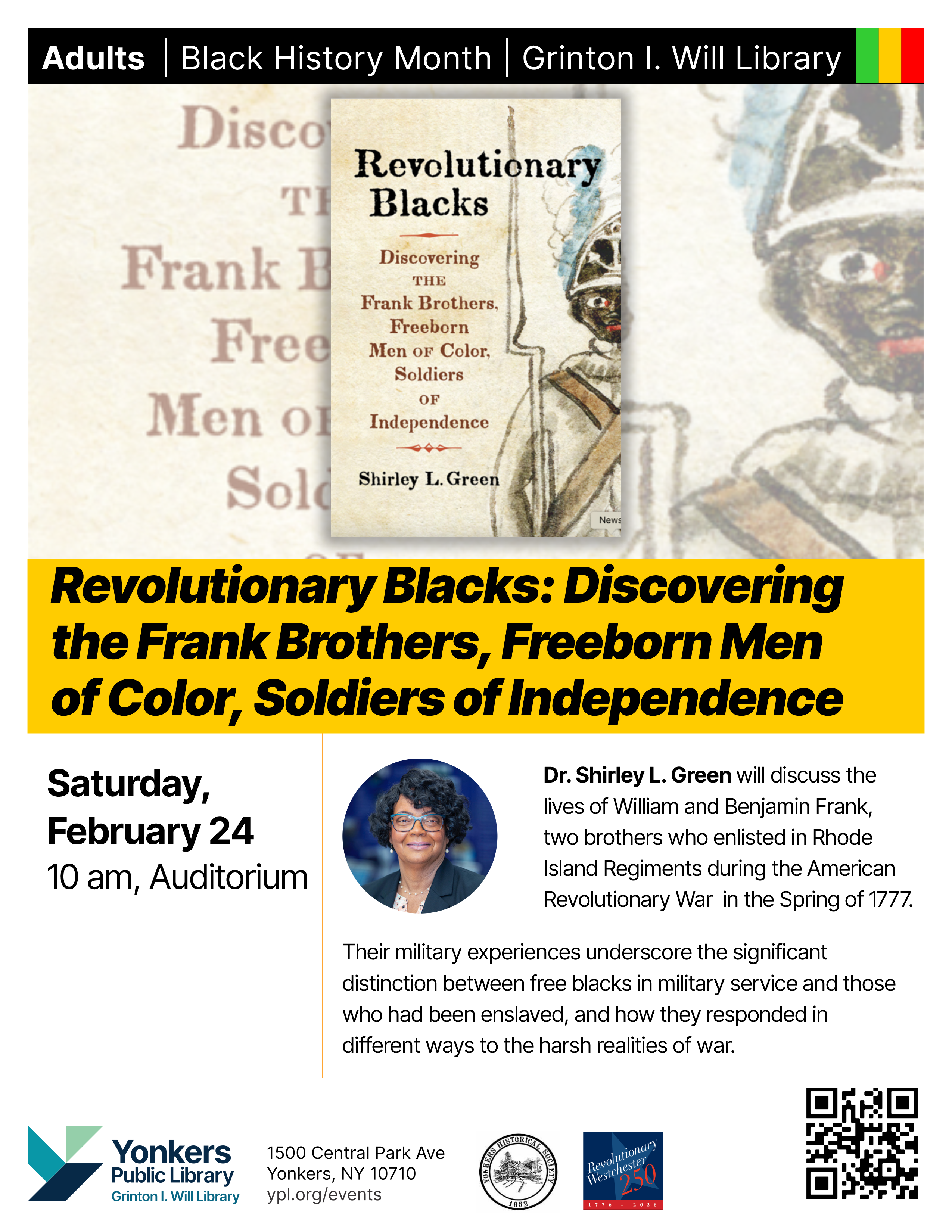 Flier for Revolutionary Blacks program