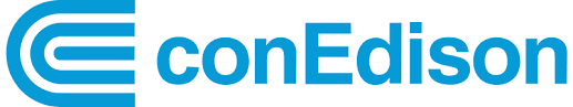 conEdison logo - blue lettering