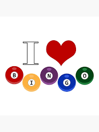 i heart shape bingo letters in colored balls