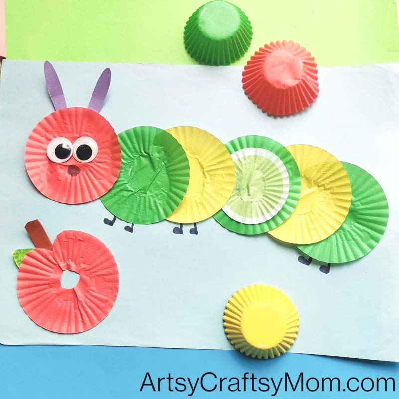 caterpillar made out of cupcake liners