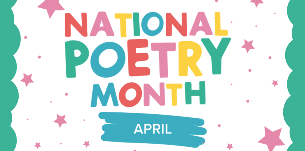 Colorful writing of "National Poetry Month"