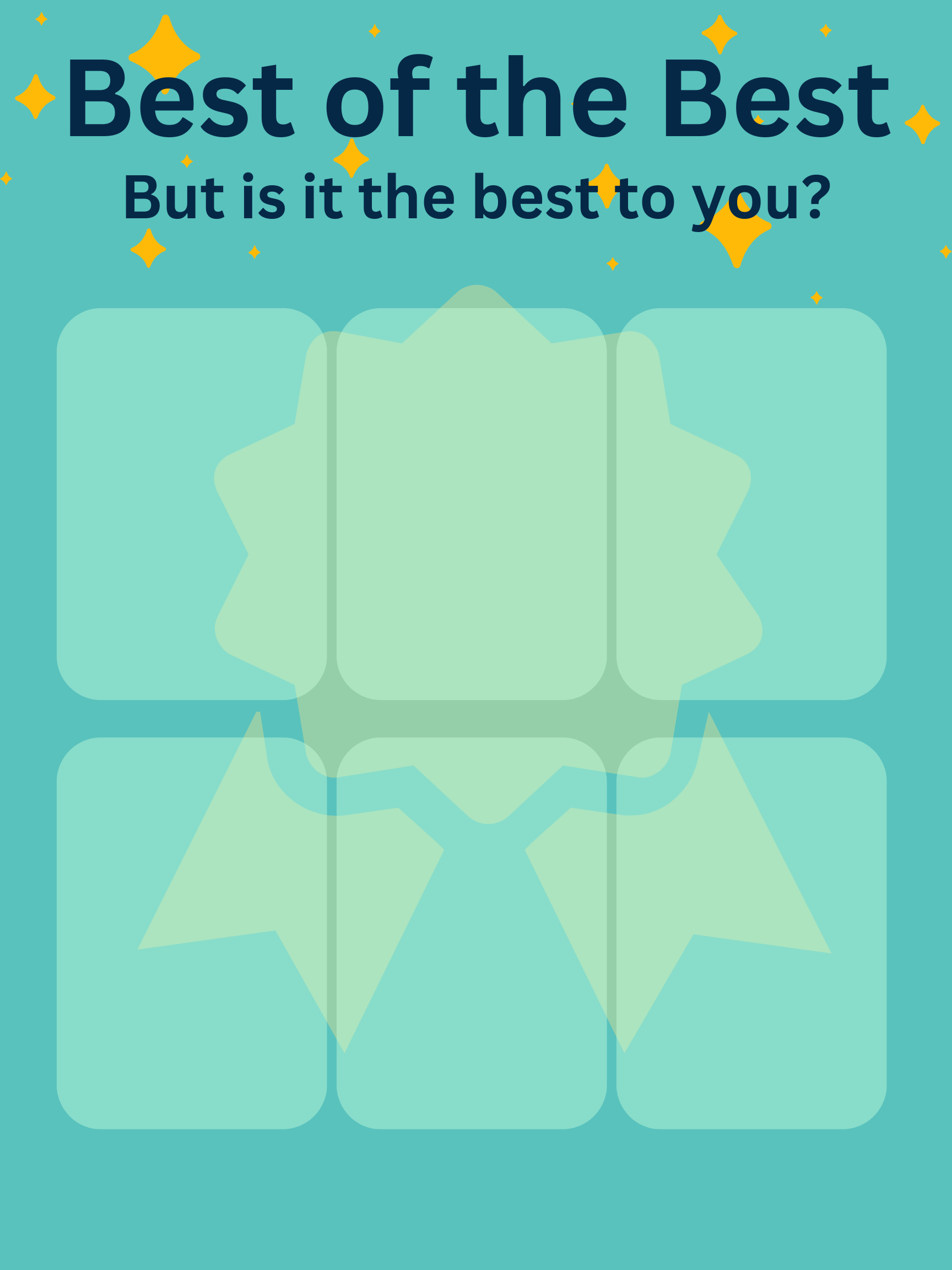 Blue and Green sheet with empty slots on it to add text for. Reads Best of the Best Challenge
