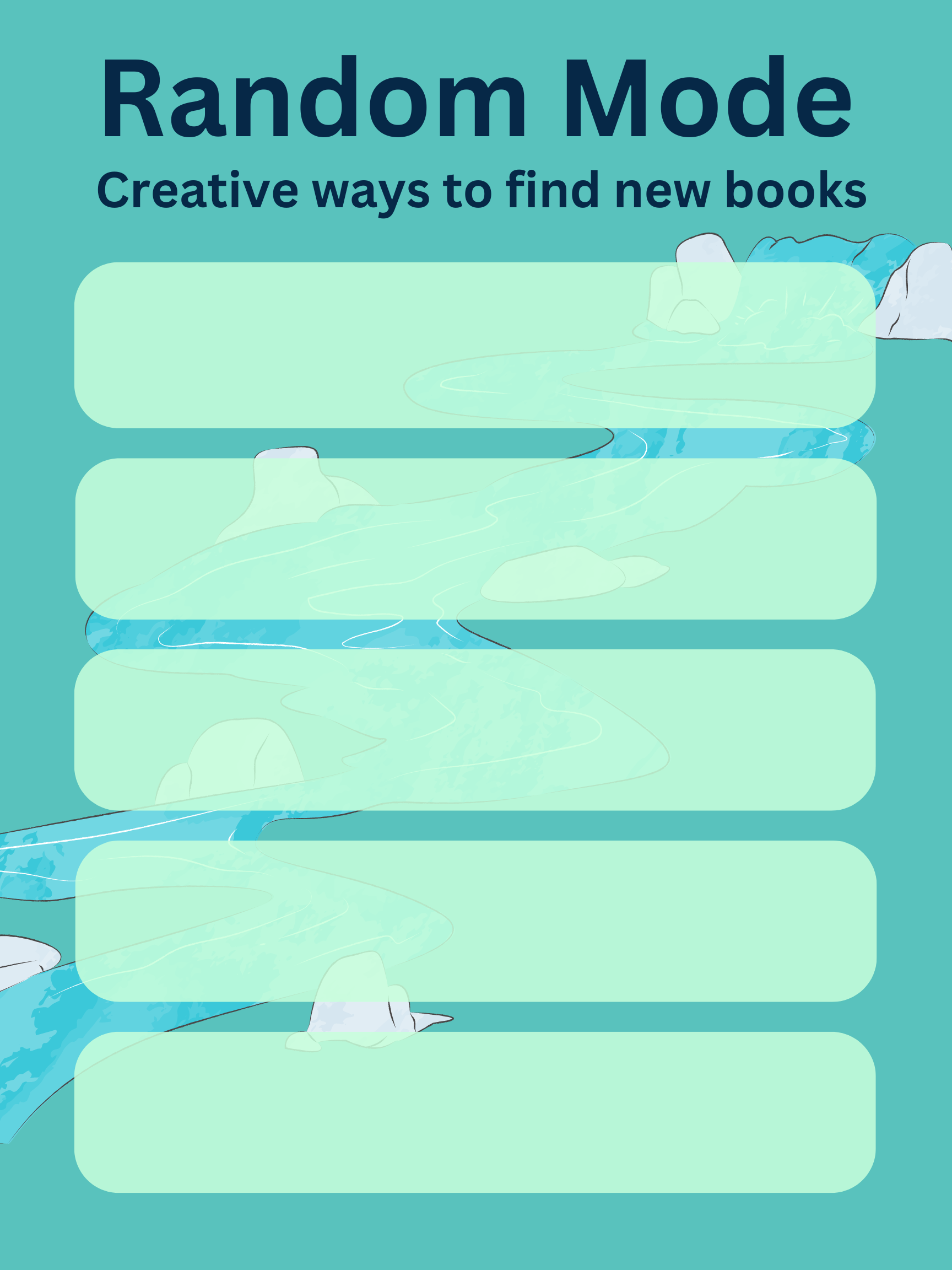 Blue and Green sheet with empty slots on it to add text for. Reads Random Mode