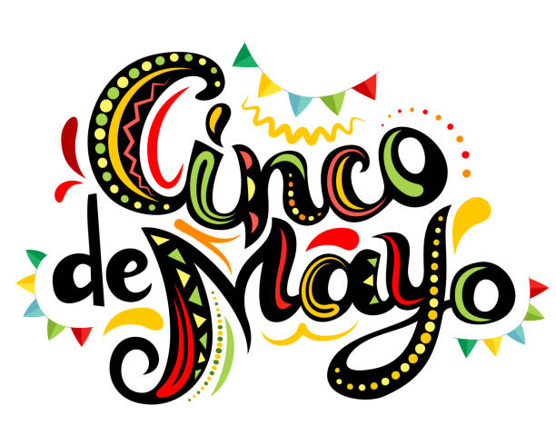 Decorative letters spelling "Cinco de Mayo"