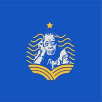 Image of James Baldwin with blue background