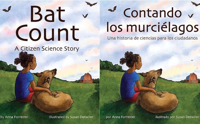 Cover for Bat Count a Citizen Science Story in English and Spanish.