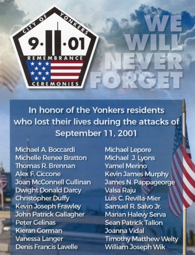 names of yonkers residents killed on 9/11