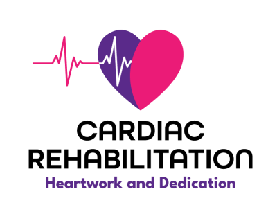 Official logo for Cardiac Rehabilitation Week from the American Association of Cardiovascular and Pulmonary Rehabilitation. A graphic of a pink and purple heart with a heartbeat monitor reading and the text "Cardiac Rehabilitation: Heartwork and Dedication".