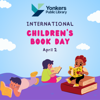 International Children's Book Day is April 2. An illustration of several children reading.