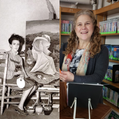 Val Franco at Crestwood and Leonora Carrington, the painter.