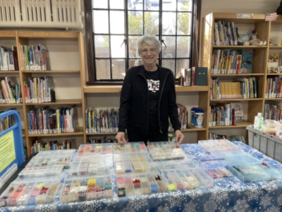 Joan Lloyd at the Crestwood Library.