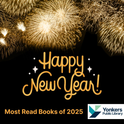 Fireworks and the text Happy New Year, Most Read Books of 2025, and the YPL logo.