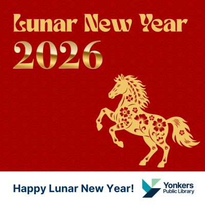 Lunar New Year 2026 with an illustration of a horse.