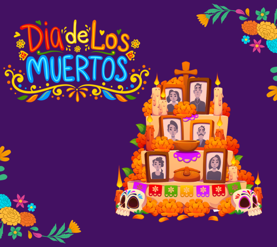 Dia de Los Muertos and an ofrenda.