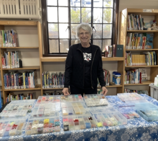 Joan Lloyd at the Crestwood Library.
