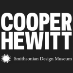 "Cooper Hewitt Smithsonian Design Museum" White lettering on a black background