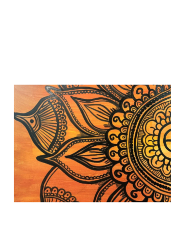 Half Image of Mandala Drawing