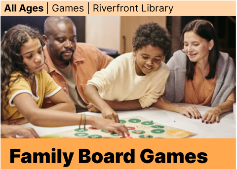 a family plays a board game together