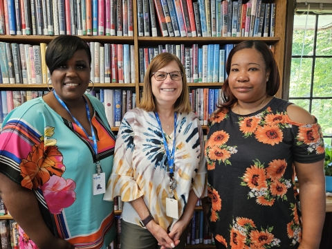 photo of Vanessa Lesane new NNORC Nurse with Valerie Litt and Alexis Smith
