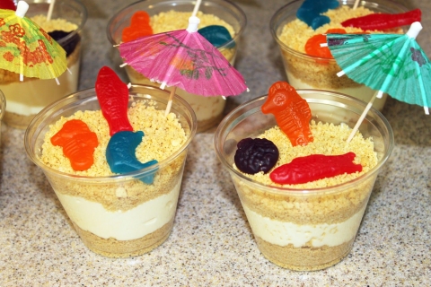 photo of beach pudding parfaits