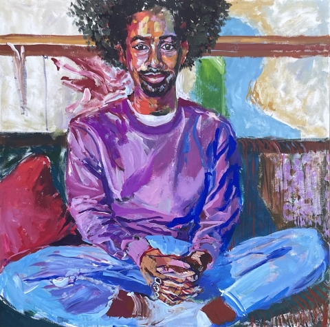 "Portrait of a Dancer" by artist Seth Ruggles Hiler Acrylic on canvas