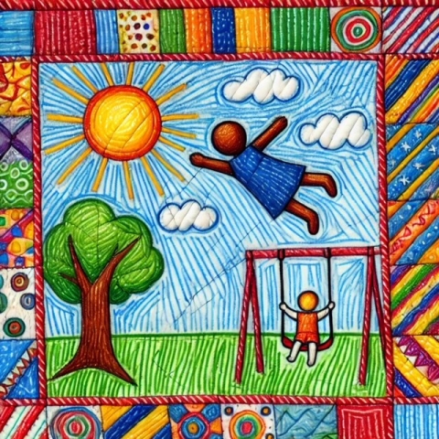 art in the style of Faith Ringgold