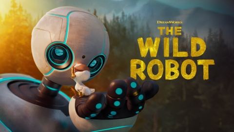 Horizontal poster for DreamWorks' The Wild Robot