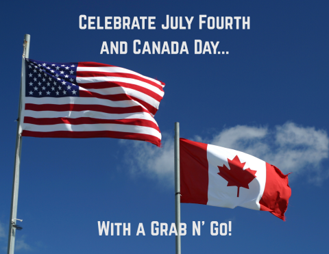 Image of Canadian and American flags