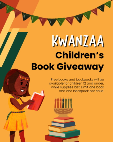 FLyer for Kwanzaa book giveaway