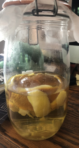 Image of vinegar and lemon cleaner