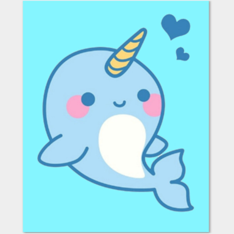 cute image of narwhal animal
