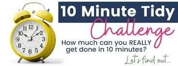 10 minute tidy challenge with an alarm clock