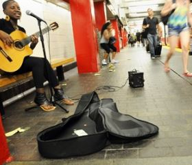subway busker