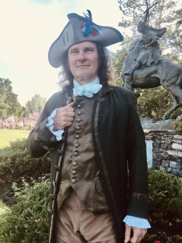 image of Storyteller Jonathan Kruk in period clothing