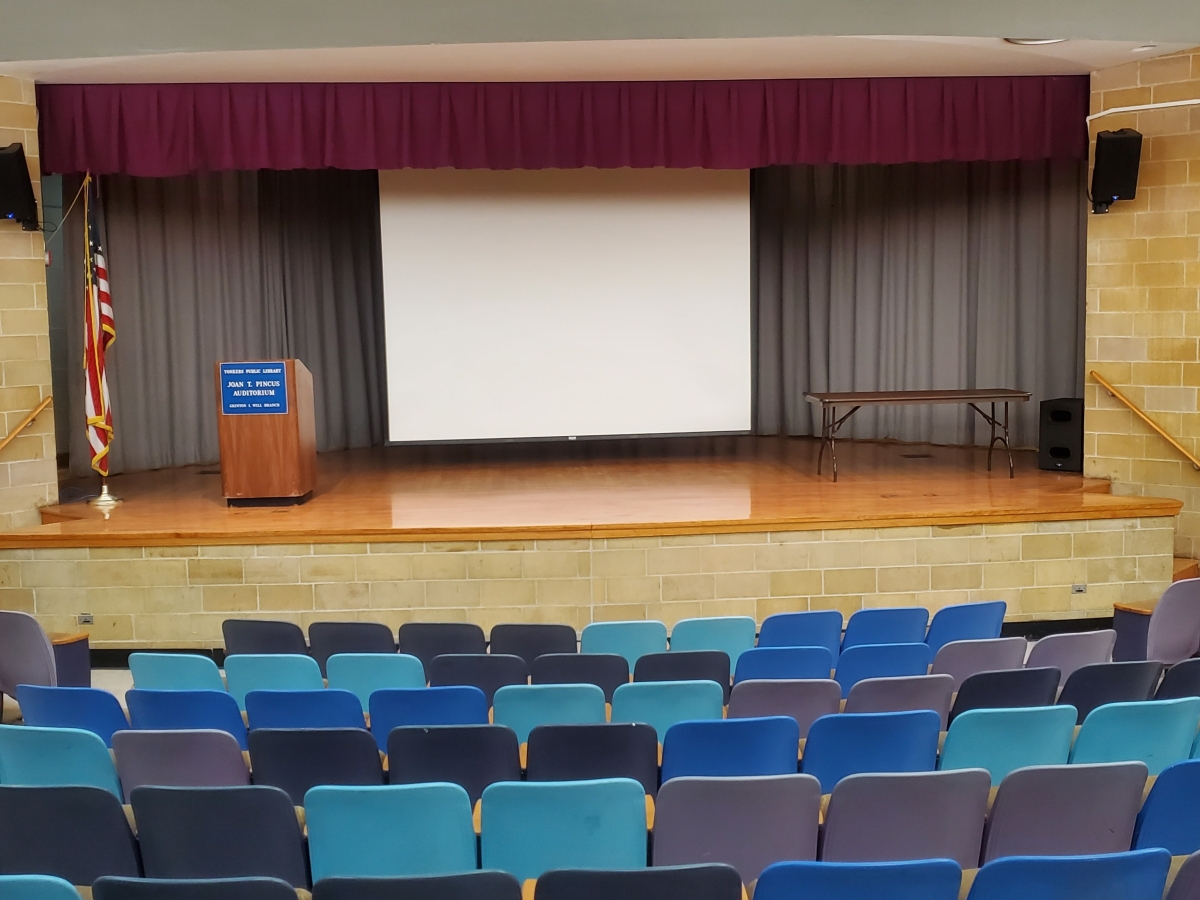 Podium and stage shown in image