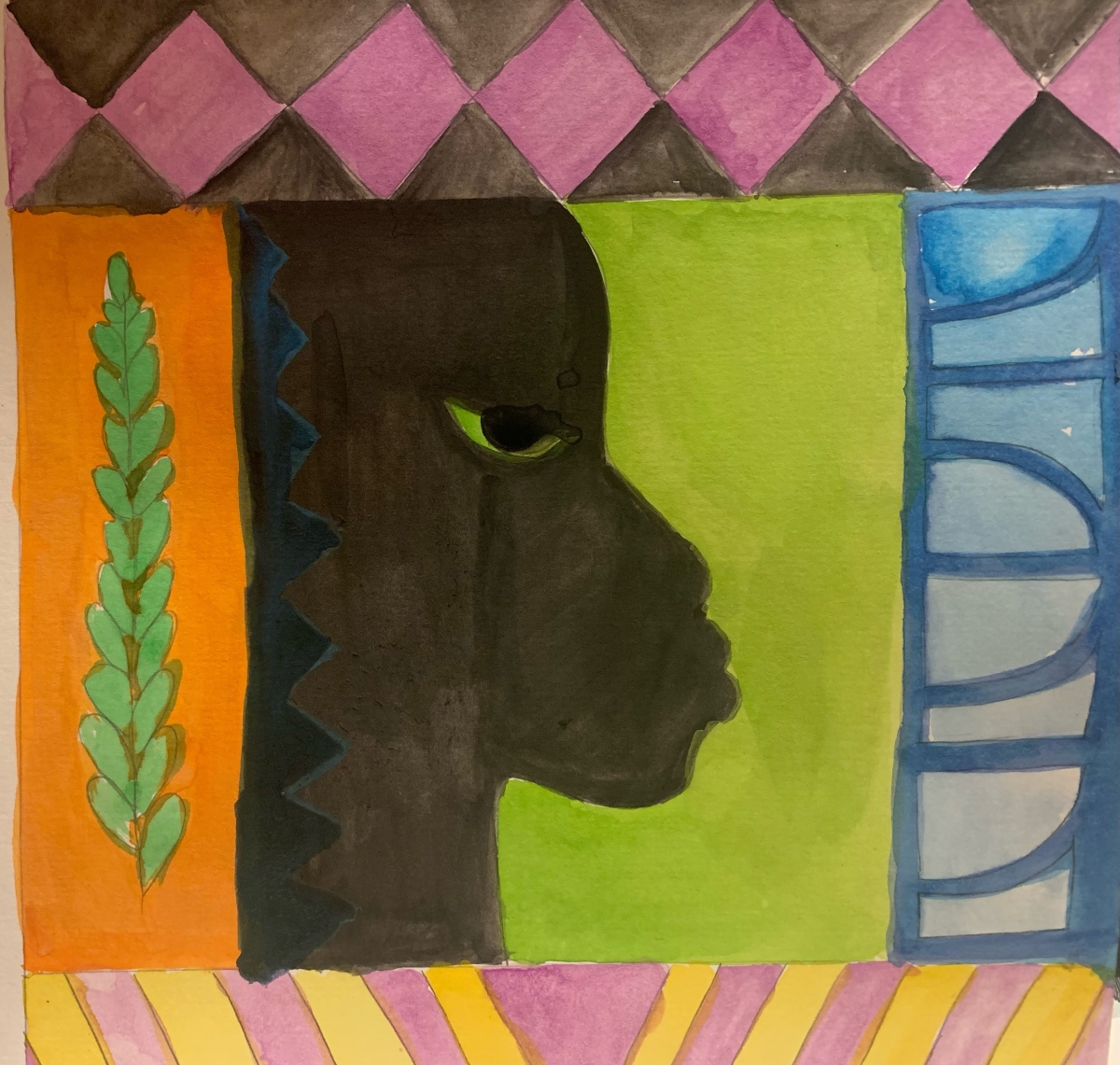 art in the style of the artist Lois Mailou Jones