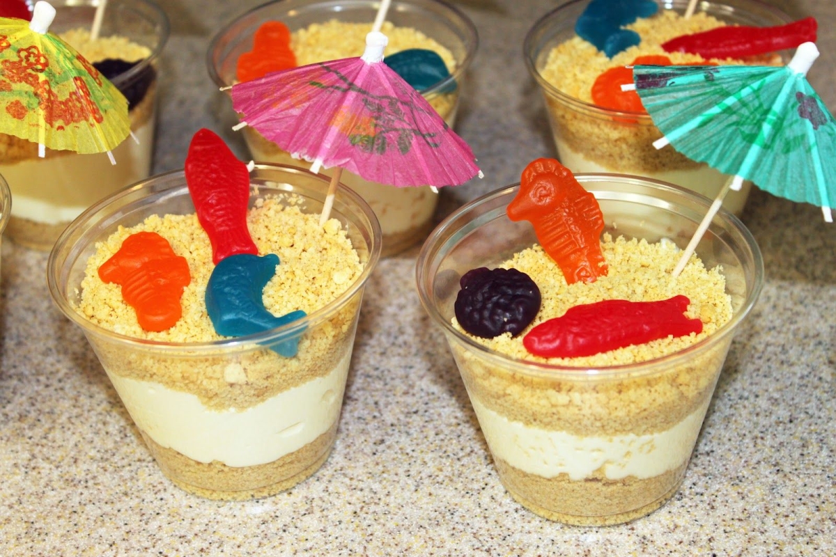 photo of beach pudding parfaits