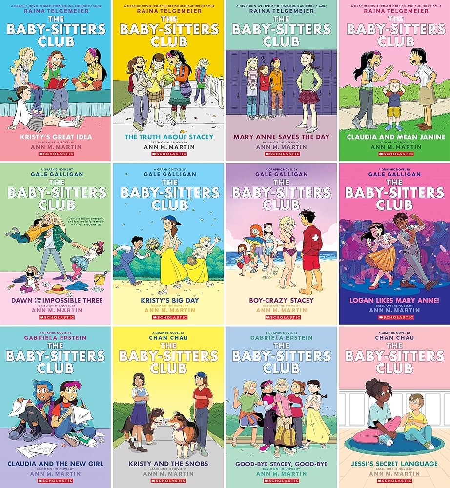 12 covers of babysitters club graphic novels