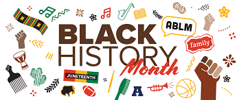 collage of items representing Black History Month