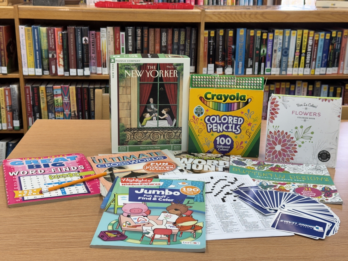 Image of coloring books, crosswords, cards